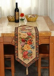 Tache Morning Awakening Floral Tapestry Woven Table Runner 13x120 Inch