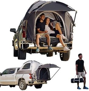 KingCamp Truck Bed Tent 6.5 Foot Truck Camping Tent Preferred 2 Person King Size Truck Tent for Camping Outdoor Portable Pickup Truck Tent with Removable 4'x4' Sun Awning