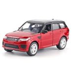 FEXXA Exclusive Alloy Metal Pull Back Die-cast Car Model with Sound Light Mini Auto Toy for Kids Metal Model Toy Car with Sound and Light [New Model] (1.32 Scale Range Rover -RED)