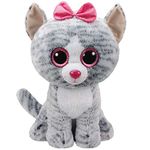 TY 36838 Kiki Grey Cat Boo Lrg Large, Multicolored