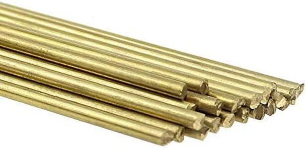 YPLodon 20 Piezas de Varillas de Soldadura de Latón T2 2mm x 250mm Hilos de Soldadura de Latón de Baja Temperatura para Soldadura Industrial y Soldadura Fuerte