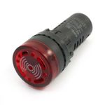 uxcell a13123000ux0462 ACDC24V Buzzer Alarm LED Accident Signal Indicator Flash Light AD16-22SM Red