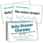 Uk Baby Shower Co, Baby Shower Party Game - Charades (Blue)