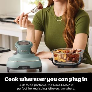 Ninja CRISPi 3.8L Portable Air Fryer – 4-in-1, Compact, 2 Glass Containers