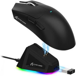 ATTACK SHARK X11 Lightweight Wireless Gaming Mouse with RGB Charging Dock,Tri-Mode-2.4G/USB-C Wired/BT,Up to 22K DPI,PAW3311 Optical Sensor,HUYU Switch, 5 programmable Buttons for PC/Mac(Black)