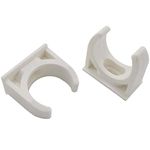 SDTC Tech 12-Pack U-Shaped PVC Water Pipe Clamps Fit for 32mm OD, Compatible with 1" ID PVC Pipe