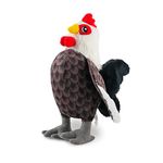 BarkButler x Fofos Rooster Soft Squeaky Plush Dog Toy, White&Black|X-Small-Medium Dogs(0-20kgs)|Crinkle Paper Insid|Soft Plush Polyester|for All Breeds|Cuddle, Chew, Fetch & Tug