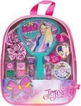 JoJo Siwa - Townley Girl Backpack Cosmetic Activity Set for Girls, Ages 3+ Makeup Hair Salon Kit Including Scrunchie, Mirror, Nail Polish, Lip Gloss and More, for Parties, Sleepovers and Makeovers