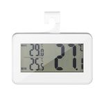 Fridge Thermometer Digital Refrigerator Thermometer Digital Fridge Freezer Thermometer with Max Min Freezer Thermometer Monitor with Hanging Hook Retractable Stand