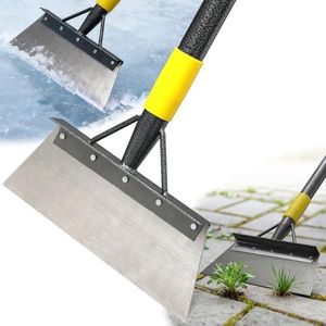 Snow Shovel Ice Chopper,Weed Scraper Tool,Multifunctional Garden Cleaning Flat Shovel,74" Floor Scraper Long Handle Heavy Duty Metal Spade for Lawn Edging,Sidewalk Weeding,Driveway Steps Snow Removal