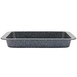 Salter BW07032EU7 Megastone 36 cm Roasting Tray – Non-Stick Rectangular Roasting Pan, Carbon Steel Roaster for Meat Joints & Vegetables, Deep-Edged Baking Tray, PFOA-Free Oven Dish, Easy Clean, Silver