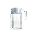 STERUN Glassy Transparent Fridge Water Fruit Juices Liquors Jug with Lid 600ML Capacity (600 ML)