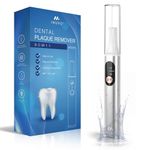 INUVO Plaque Remover for Teeth, Teeth Cleaning Kit for Calculus, Tartar and Stains, Professional Premium Home Teeth Care Product | 1800 mAh Battery/LED Light/IPX5 | Silver