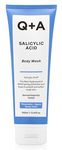 Q+A Salicylic Acid Body Wash (250ml), Sensitive Shower Gel, Body Care, Shower Gel with Green Tea Extract and BHA, Gently Exfoliates, Smoothes, and Softens the skin