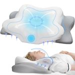 Muzsoul Cervical Pillow, Ergonomic Contour Pillow Memory Foam Pillow for Sleeping, Odorless Orthopedic Pillow with Comfort Support for Side Sleepers, Back & Stomach Sleepers