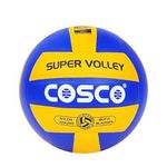 Cosco Leather Pasted Volleyball (Size 4), Multicolor