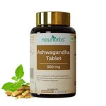 Neuherbs Ashwagandha Tablets 500 mg for Men & Women (60 tablets) | Rich In Antioxidant | Boost Energy, Reduce Stress, Better Absorption & Support Sleep Cycle | Promote Overall Health