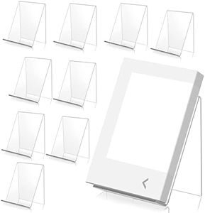 Porte-livres en Acrylique,10 pièces Présentoirs de Livre en Acrylique,Support de Marchandises pour Afficher des Livres des Cahiers des Albums D'images
