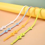 Silicone Baby Toy Straps for Baby Playpen, Baby Toys Leash Holder, Easy to Clean, 4PK