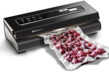 Vacuum Sealer Machine, Mesliese 90Kpa Powerful 6-in-1 Precision Compact Vacuum Food Preservation System with Cutter, 2 Bag Rolls & 5 Pre-cut Bags, Dry&Moist Modes Smart Suction, ETL Listed (Dark Gray)