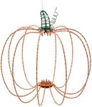 Mud Pie Round Lit Wire Pumpkin Table SITTERS, Medium Orange