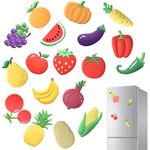 18Pcs Fridge Magnets Vegetable Refrigerator Magnets Cute Fruit Fridge Magnets Strong Fridge Magnets For Whiteboard Fridge Stickers For Home Kitchen Decoration Maps Decor Kids Preschool Learning