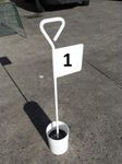 CMW Putting Green flag (white) with hole cup