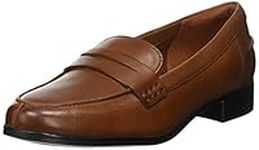 Clarks Hamble Loafer Leather Shoes In Tan Standard Fit Size 3½