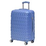 RMW Large Lightweight Hard Shell Suitcase Travel Hold Check in Luggage Spinner 4 Wheels Suitcase (Ice Blue)