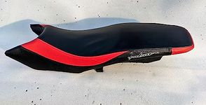 Pulsar 150 Single Bike SEAT Cover,pu Leather red Black Design