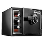 Sentry Safe SFW082CTB, Digital Fireproof and Water Resistant Safe, 22.8L, Preset dial combination, Black, 0.82 cu.ft