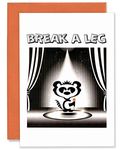 Curious Cards - Break a Leg - Funny Office Encouragement | Good Luck Poem Verse Greetings Card for Actor | Actress | Theatre | Performer | Stage | Audition | Singer | Speaker