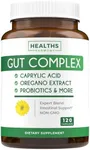 Candida Support (120 Capsules) - Caprylic Acid, Oregano Oil & Probiotics Help Maintain Already Normal Levels of Yeast and Candida - Vegetarian, Non-GMO Intestinal Supplement - Gut Cleanse (No Pills)