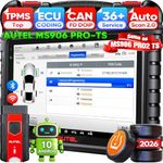 Autel MaxiSYS MS906 Pro-TS Diagnostics Scanner Tool: Upgrade of MS906TS/ MS906BT/ MK906BT/ MS906, OE All Systems Diagnostics & Complete TPMS Function, Key Coding, Bi-directional Control, 31+ Services