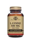 Solgar L-Lysine 500mg Vegetable Capsules - Pack of 50 - Essential Amino Acid - Vegan, Vegetarian, Kosher