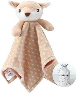 CREVENT Cozy Plush Baby Security Blanket, Loveys for Baby Girls and Boys, Birthday (Brown Deer)