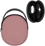 kwmobile Headphone Case Compatible with DOQAUS / H390 / WH-CH520 / WH-CH510 / Evolve 2 75 Headphones - 23 x 21 cm - Dark Rose