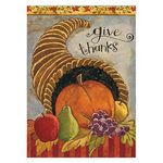 Toland Home Garden 116112 Delicious Cornucopia Garden Flag - Orange