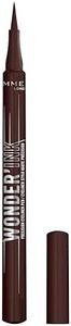 Rimmel Wonder'Ink, 002 Spiced Chestnut, Brown, Eyeliner, Eyeliner Pen, Precision Eyeliner, Precision Eyeliner Pen, Matte Eyeliner, Matte Finish, High Pigment, All Day Wear, Waterproof, Smudge-proof, 1ml (0.03oz)