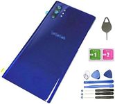 Galaxy Note 10+ Back Cover Glass Housing Door with Tape Parts for Samsung Galaxy Note10+ Plus Note 10+ SM-N9750/DS +Tool + Eject Pin (Aura Blue)