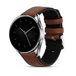 kwmobile Strap Compatible with Xiaomi Watch S2 (42mm / 46mm) Strap - Silicone and Leather Sport Wristband - Brown/Black