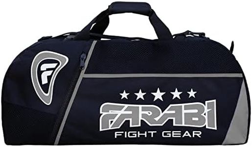 Farabi Sports Fitness-Studio Uniforme de Fitness, MMA, Bolsa de Equipo de Boxeo, Bolsa de Viaje Bolsa de Entrenamiento de Marcha (Black/Grey)