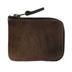 Hide & Drink, Leather Zippered Card Wallet, Holds Up to 8 Cards Plus Folded Bills & Coins, Cash Organizer, Everyday Accessories, Handmade Includes 101 Year Warranty :: Bourbon Brown