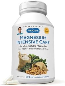 Andrew Lessman Magnesium Intensive Care 500 Capsules – 200mg Mild Ultra-Soluble Magnesium, Supports Nerves, Muscles, Brain and Heart, No Additives, Gentle to Even The Most Sensitive Stomachs