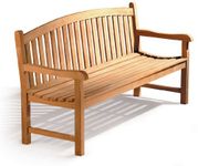 Jati Gloucester Teak Curved Back 3 Seater FULLY ASSEMBLED Garden Bench - 5ft Garden Bench Brand, Quality & Value