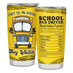 Bus Driver Appreciation Gifts for Men Women School Bus Driver Gifts Back to School Gifts for Kids Gifts for Retired Bus Driver School Bus Driver Tumbler Mug Insulated Cup Stainless Steel with Lid 20OZ