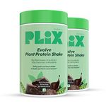 PLIX - THE PLANT FIX EVOLVE Performance Plant Protein Powder For Muscle Gain And Recovery (Chocolate Flavour) 2Kg, Vegan Protein Drink With B12 Vitamin, Helps To Boosts Immunity, No Added Sugar