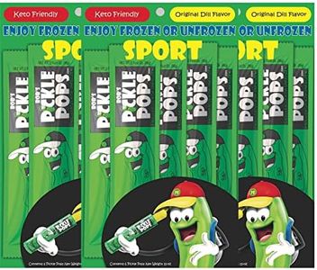 Bob's Pickle Pops Sport - Original Dill Flavor - 18 conteggi - Confezione da 3 (include 6 sacchi - 2 Fl Oz per Pop) Keto Friendly, Godetevi congelati o scongelati.