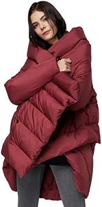 Orolay Women's Puffer Down Coat Cloak-Type Jacket Red Medium