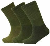 VEARZ® Mens Military Thick Winter Thermal Socks Breathable and Anti-Sweat Boot Work Socks Hike Walking Cushion Crew Outdoor Army Combat Sock UK Size 6-11 (Green (06 Pairs))